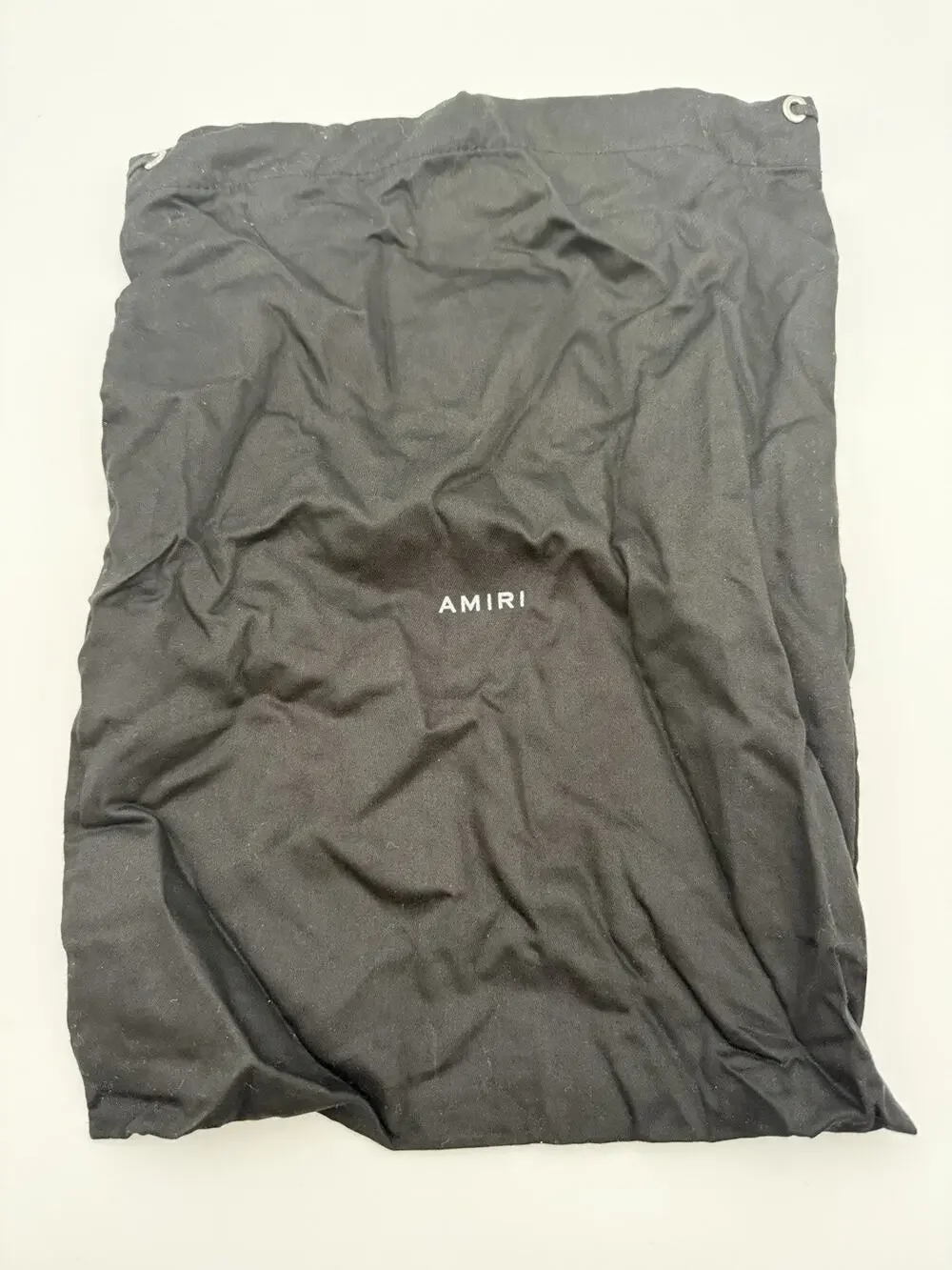 Authentic AMIRI Black Cotton Drawstring Dust Bag Shoe Boot Pouch 15” x 11”